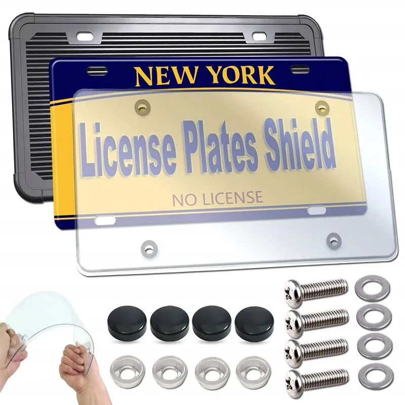 Nummerpladeramme med gennemsigtigt dæksel