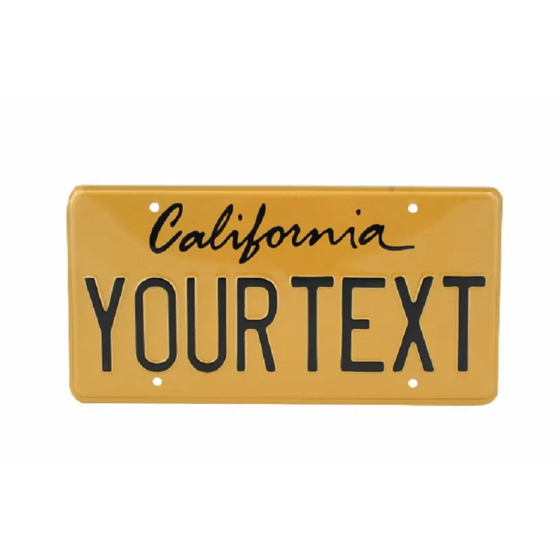 Retro præget nummerplade