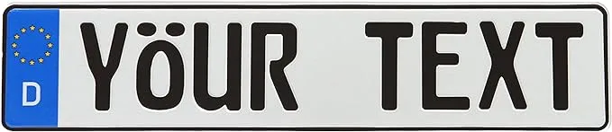 Brugerdefineret europæisk land Sidebar-nummerplade